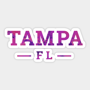 Tampa, FL Alcohol Ink Sticker